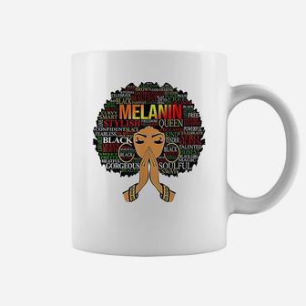 Melanin Words Art Afro Natural Hair Coffee Mug - Thegiftio UK