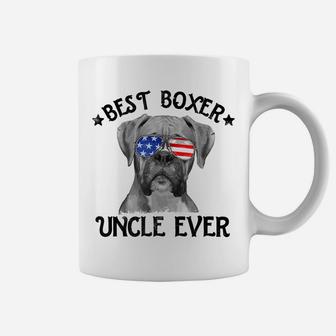 Mens Best Boxer Uncle Ever Dog Dad American Flag 4Th Of July Coffee Mug | Crazezy