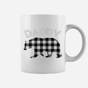 Mens Black And White Buffalo Plaid Daddy Bear Christmas Pajama Coffee Mug | Crazezy UK
