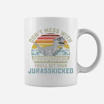 Mens Dont Mess With Grandpasaurus Youll Get Jurasskicked Grandpa Coffee Mug | Crazezy CA