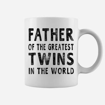 Mens Father Of The Greatest Twins Shirt Daddy Gift Men T-Shir Coffee Mug | Crazezy CA