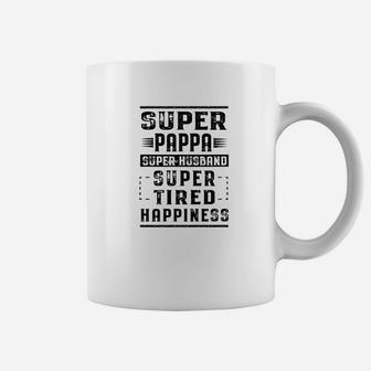 Mens Grandpa Gift Super Pappa Super Husband Super Tired M Coffee Mug - Thegiftio UK