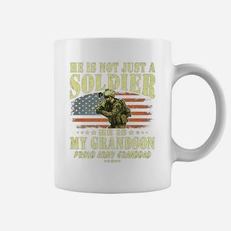 Mens My Grandson Is A Solider - Proud Army Granddad Grandpa Gift Coffee Mug | Crazezy DE