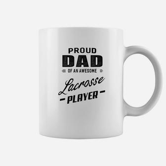 Mens Proud Dad Of An Awesome Lacrosse Player For Men Coffee Mug - Thegiftio UK