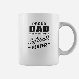 Mens Proud Dad Of An Awesome Softball Player For Men Coffee Mug - Thegiftio UK