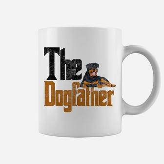 Mens Rottweiler Dog Dad Dogfather Dogs Daddy Father Rottie Coffee Mug | Crazezy AU