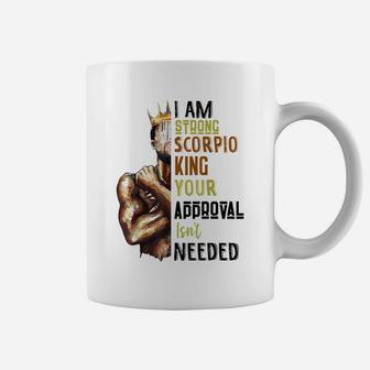 Mens Strong Scorpio King Mens Birthday Zodiac Astrology Dad Coffee Mug | Crazezy