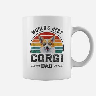 Mens World's Best Corgi Dad Vintage Dog Dad Coffee Mug | Crazezy