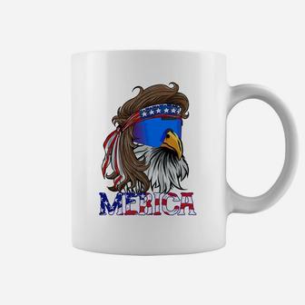 Merica Eagle Mullet Shirt American Flag Usa Men 4Th Of July Coffee Mug | Crazezy
