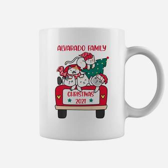 Merry Catmas Christmas Truck Cat Lovers Alvarado Family Coffee Mug | Crazezy