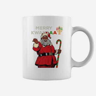 Merry Kwanzaa Santa Black Christmas African American Coffee Mug | Crazezy UK