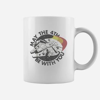 Millennium Falcon May The 4Th Be With You Retro Coffee Mug | Crazezy