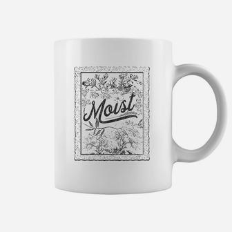 Moist Floral Print Funny Gross Word Coffee Mug | Crazezy AU