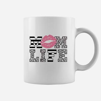 Mom Life Women Leopard Lips Coffee Mug | Crazezy AU