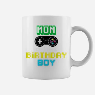 Mom Of Birthday Boy Shirt Video Game Outfit Gamer Party Coffee Mug | Crazezy AU
