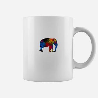 Multicolored Elephant Coffee Mug - Thegiftio UK