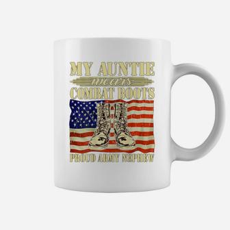 My Auntie Wears Combat Boots Military Proud Army Nephew Gift Coffee Mug | Crazezy DE