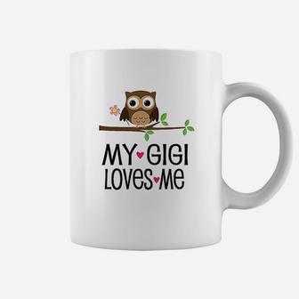 My Gigi Loves Me Girl Owl Coffee Mug | Crazezy