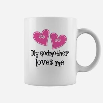 My Godmother Loves Me Hearts Coffee Mug | Crazezy DE