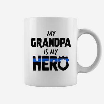 My Grandpa Is My Hero Police Officer Coffee Mug | Crazezy