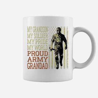 My Grandson My Soldier Hero Proud Army Grandad Military Gift Coffee Mug | Crazezy