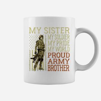 My Sister My Soldier Hero - Military Proud Army Brother Gift Coffee Mug | Crazezy