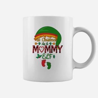 New Mom Xmas Gift | 1St Christmas As A Mommy Elf Coffee Mug | Crazezy CA
