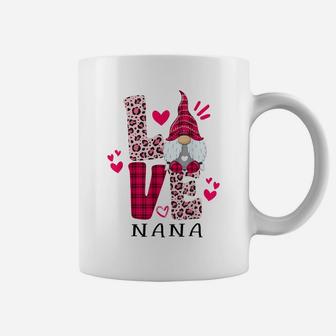 Nn Love Leopard Plaid Gnome Nana Valentines Day Costume Coffee Mug | Crazezy DE