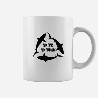 No Fins No Future Save Shark Coffee Mug - Thegiftio UK