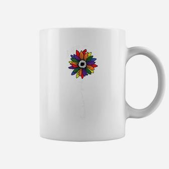 No Gender Gay Pride Flower Rainbow Flag Proud Lgbt-Q Ally Coffee Mug | Crazezy CA
