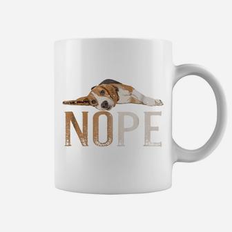 Nope Lazy Beagle Dog Puppy Pet Animal Fur Paw Tee Coffee Mug | Crazezy AU