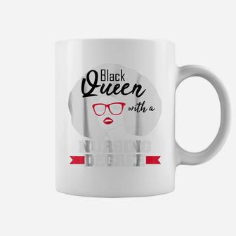 Nurse Black Queen Nursing Degree T-Shirt Lpn Cna Lvn Gift Coffee Mug | Crazezy