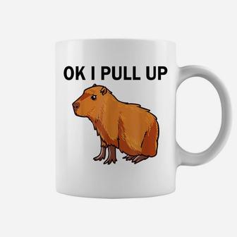 Ok I Pull Up Funny Capybara Dank Meme Coffee Mug | Crazezy