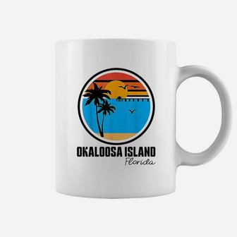 Okaloosa Island Florida Sunset Ocean Palm Tree Fishing Coffee Mug | Crazezy UK