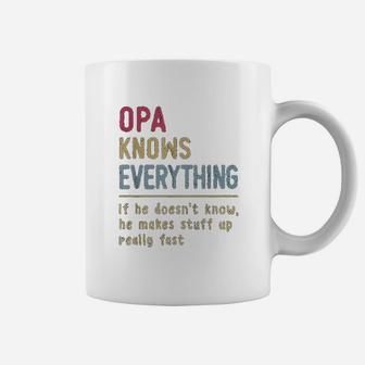 Opa Know Everything Grandpa Gift Coffee Mug - Thegiftio UK