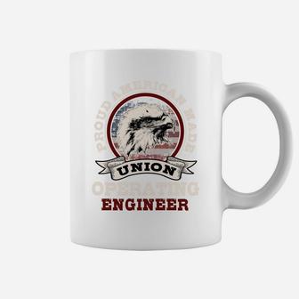 Operating Engineers Design On Back Of Clothing Coffee Mug | Crazezy