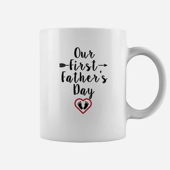 Our First Fathers Day Outfits For Dad And Baby Coffee Mug | Crazezy DE