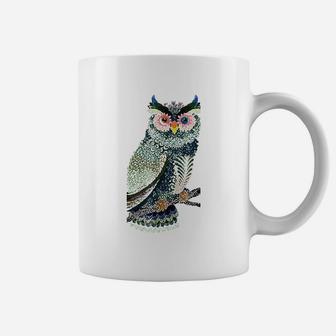 Owl Floral Folk Art Coffee Mug | Crazezy CA