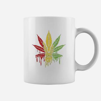 Paint Drip 420 Rasta Stoner Gift Coffee Mug | Crazezy
