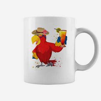 Parrots Drinking Margarita Hawaiian Birds Funny Family Cute Coffee Mug | Crazezy CA