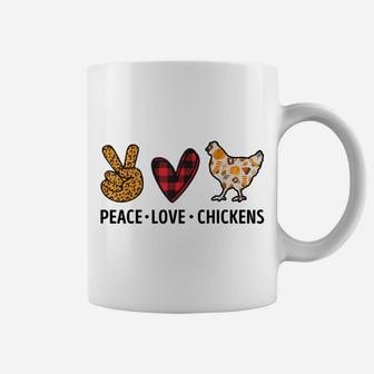 Peace Love Chickens Funny Quote For Chicken Lover Coffee Mug | Crazezy DE