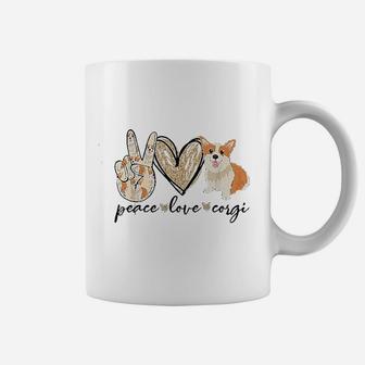 Peace Love Corgi Funny Dog Mom Mother Day Gift Corgi Lover Coffee Mug | Crazezy CA