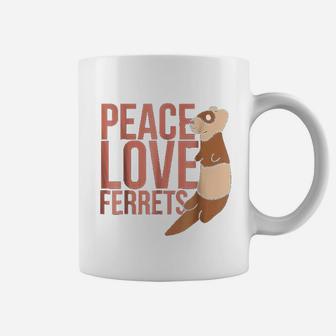 Peace Love Ferrets Coffee Mug | Crazezy
