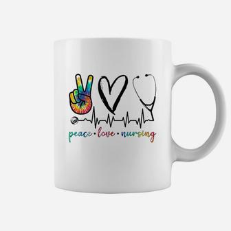 Peace Love Nurse Tie Dye Coffee Mug | Crazezy