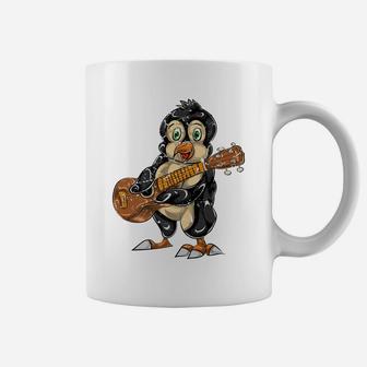 Penguin Bass Guitarist Gifts Animal Guitar Coffee Mug | Crazezy CA
