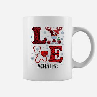 Ph Love Reindeer Cna Christmas Red Plaid Leopard Nurse Sweatshirt Coffee Mug | Crazezy