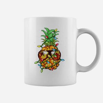 Pineapple Christmas Wear Sunglasses Xmas Lights Boys Gifts Coffee Mug | Crazezy DE