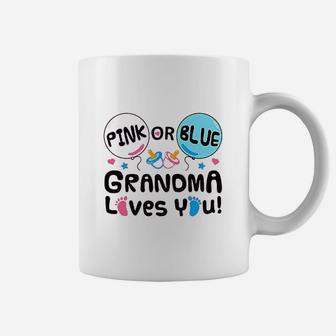 Pink Or Blue Grandma Loves You Pregnancy Gender Reveal Party Coffee Mug - Thegiftio UK