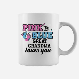 Pink Or Blue Great Grandma Loves You Coffee Mug | Crazezy CA