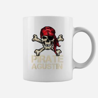Pirate Agustin Funny Birthday Personalized Name Boat Gift Coffee Mug | Crazezy DE